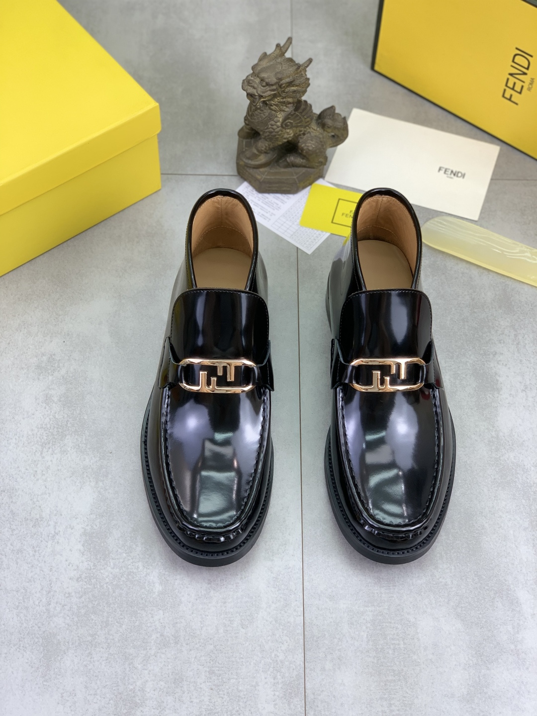 Cheap Fendi Leather shoes For Men in 234361, $105 USD- [IB234361] - Replica Fendi Leather shoes For Men