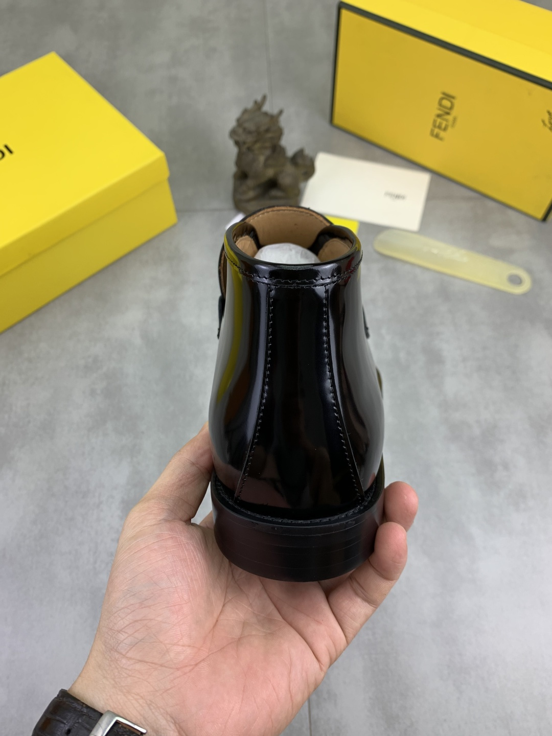 Cheap Fendi Leather shoes For Men in 234361, $105 USD- [IB234361] - Replica Fendi Leather shoes For Men