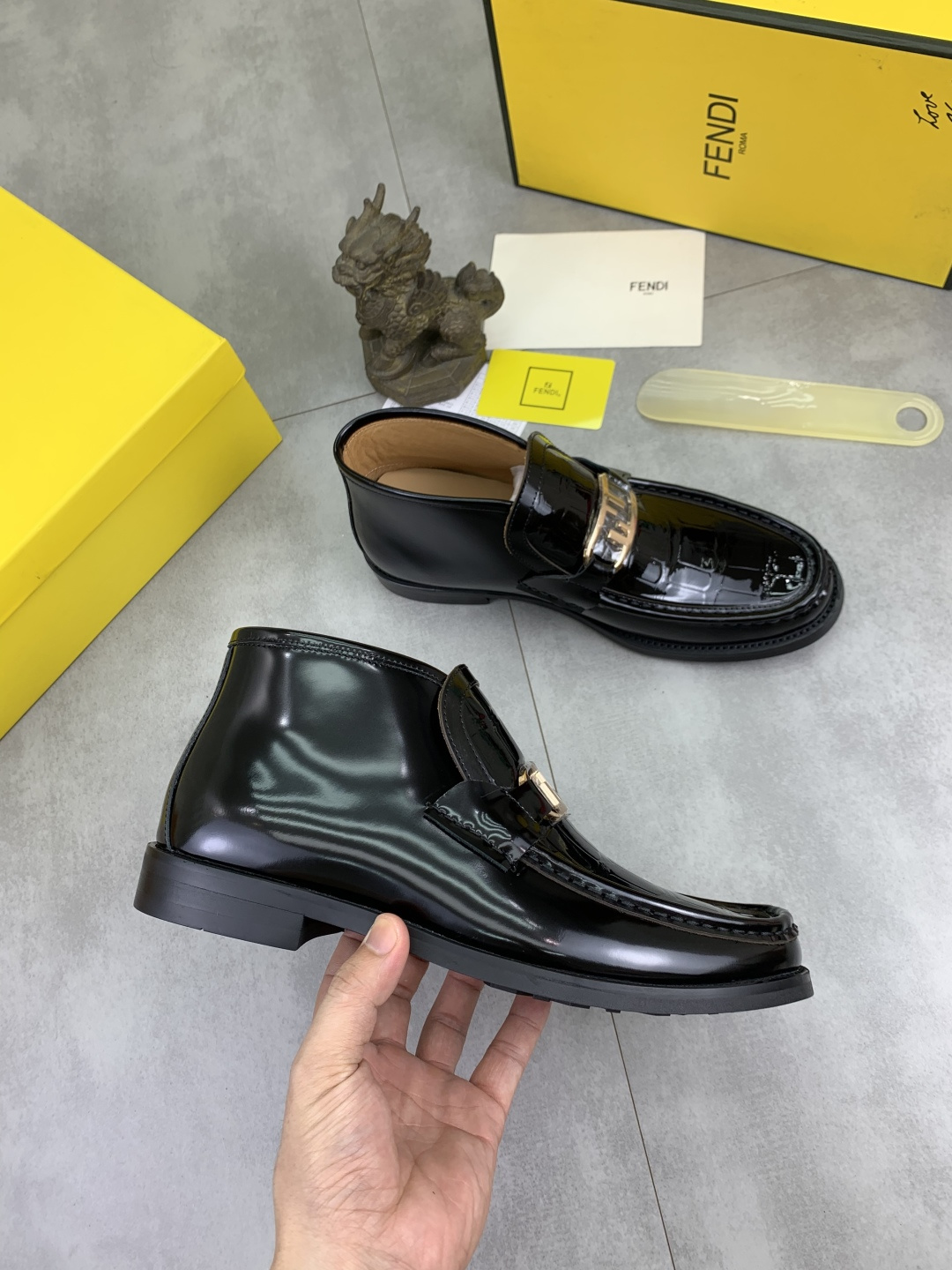 Cheap Fendi Leather shoes For Men in 234363, $105 USD- [IB234363] - Replica Fendi Leather shoes For Men