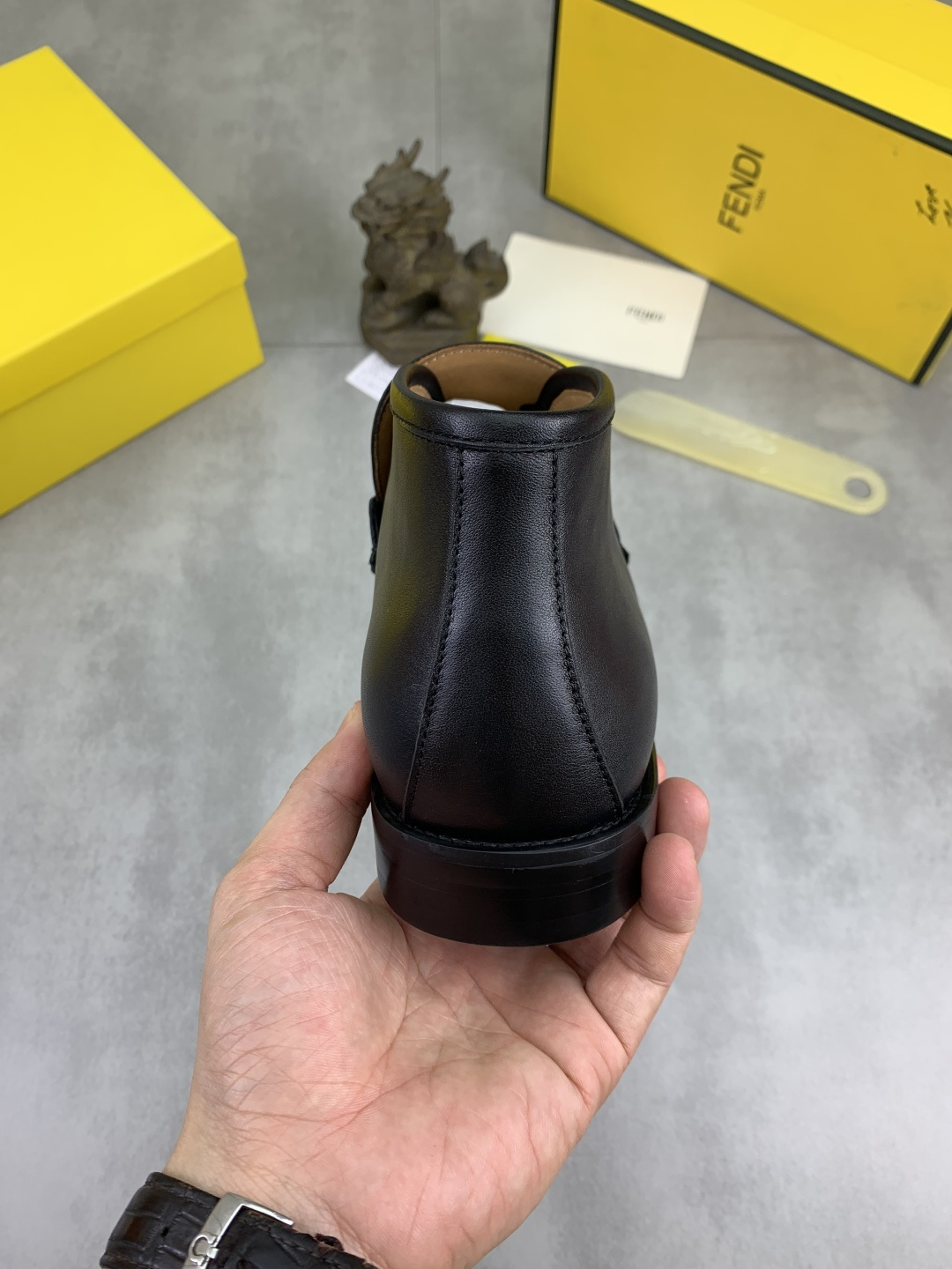 Cheap Fendi Leather shoes For Men in 234364, $105 USD- [IB234364] - Replica Fendi Leather shoes For Men