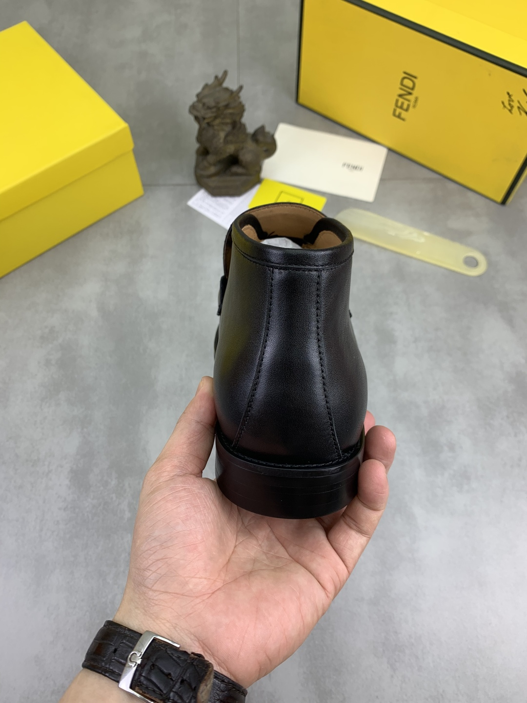 Cheap Fendi Leather shoes For Men in 234365, $105 USD- [IB234365] - Replica Fendi Leather shoes For Men