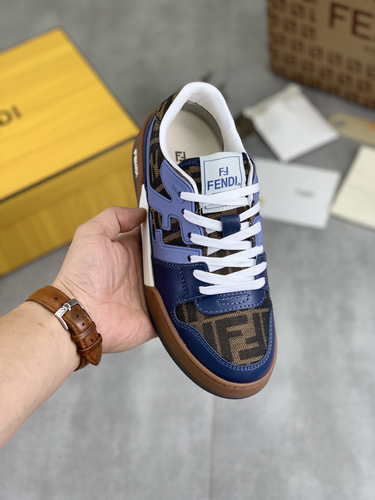 Cheap Fendi Sneakers For Men in 234384, $85 USD- [IB234384] - Replica Fendi Sneakers For Men