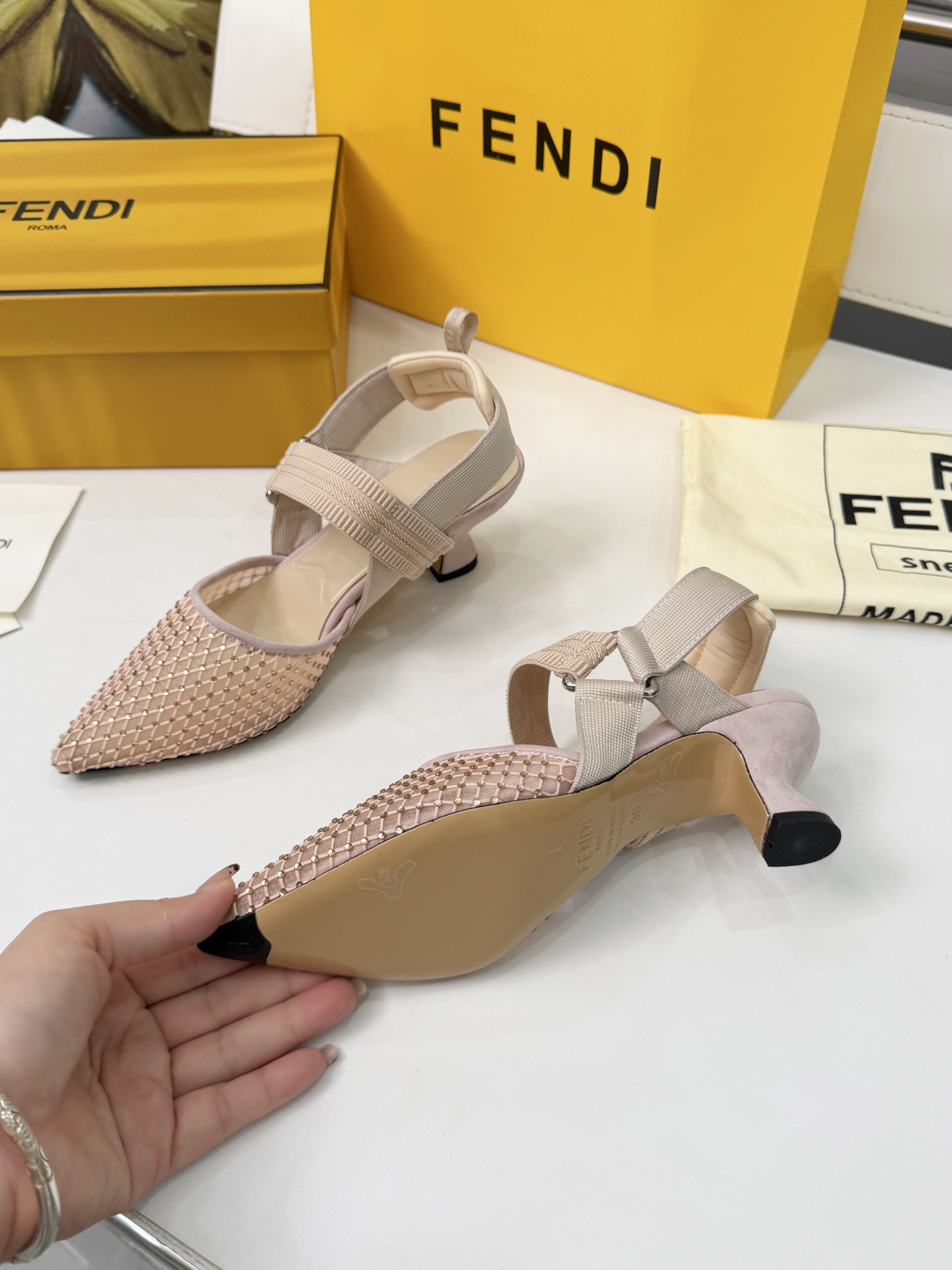 Cheap Fendi Slippers For Women in 234438, $80 USD- [IB234438] - Replica Fendi Slippers For Women