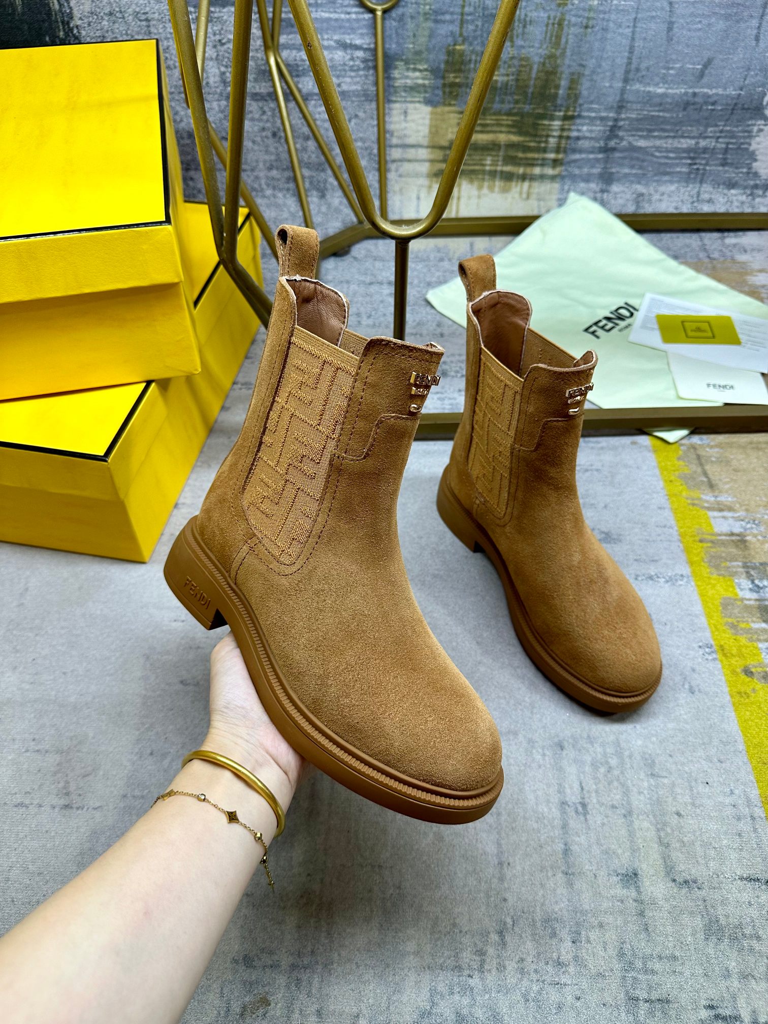 Cheap Fendi Boots For Women in 234450, $105 USD- [IB234450] - Replica Fendi Boots For Women