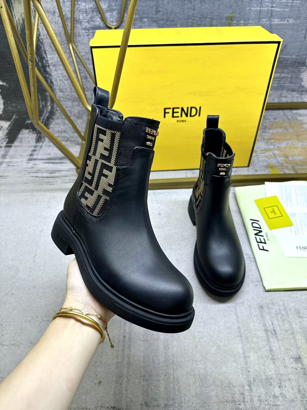Cheap Fendi Boots For Women in 234452, $105 USD- [IB234452] - Replica Fendi Boots For Women