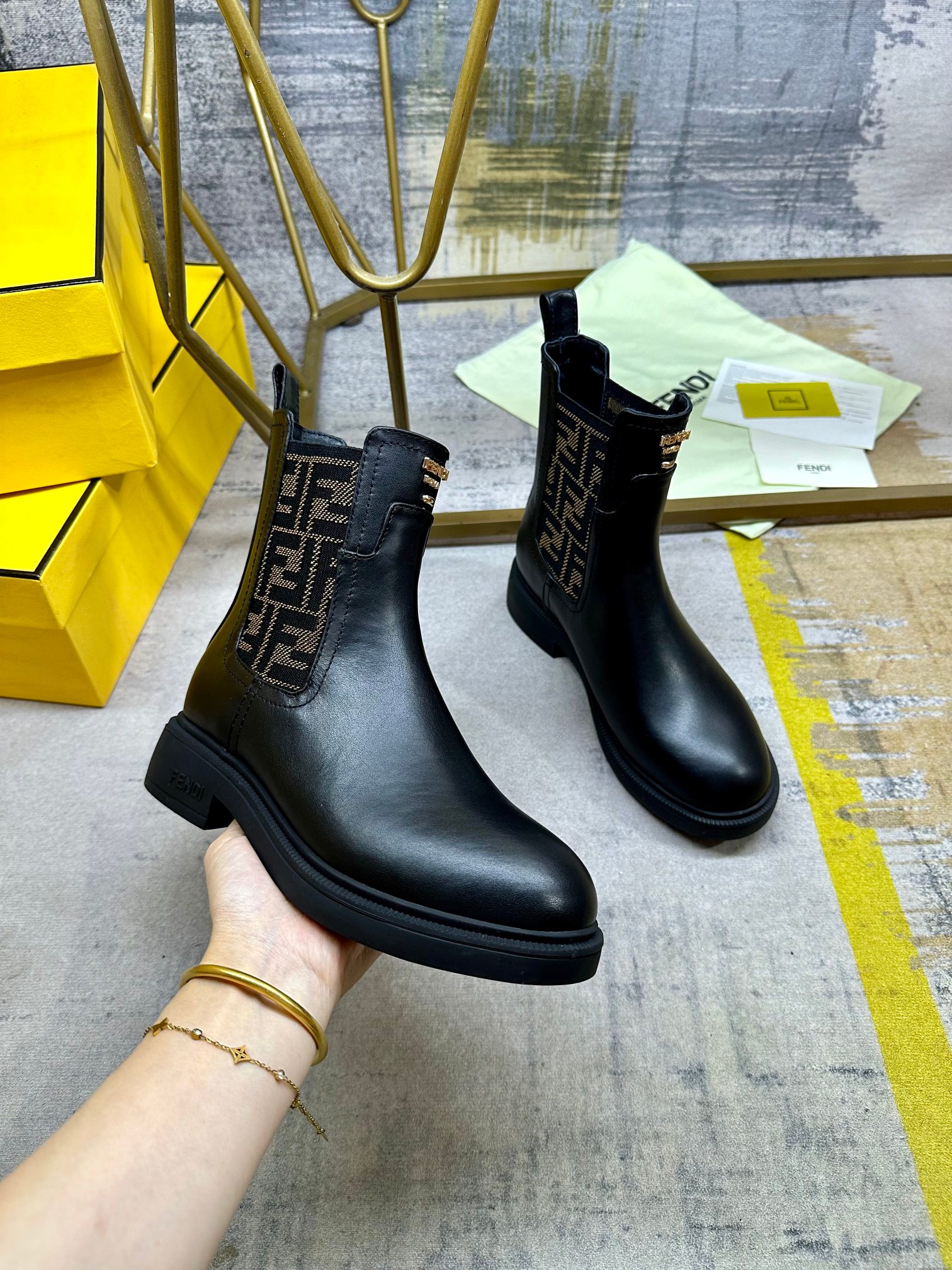 Cheap Fendi Boots For Women in 234453, $105 USD- [IB234453] - Replica Fendi Boots For Women