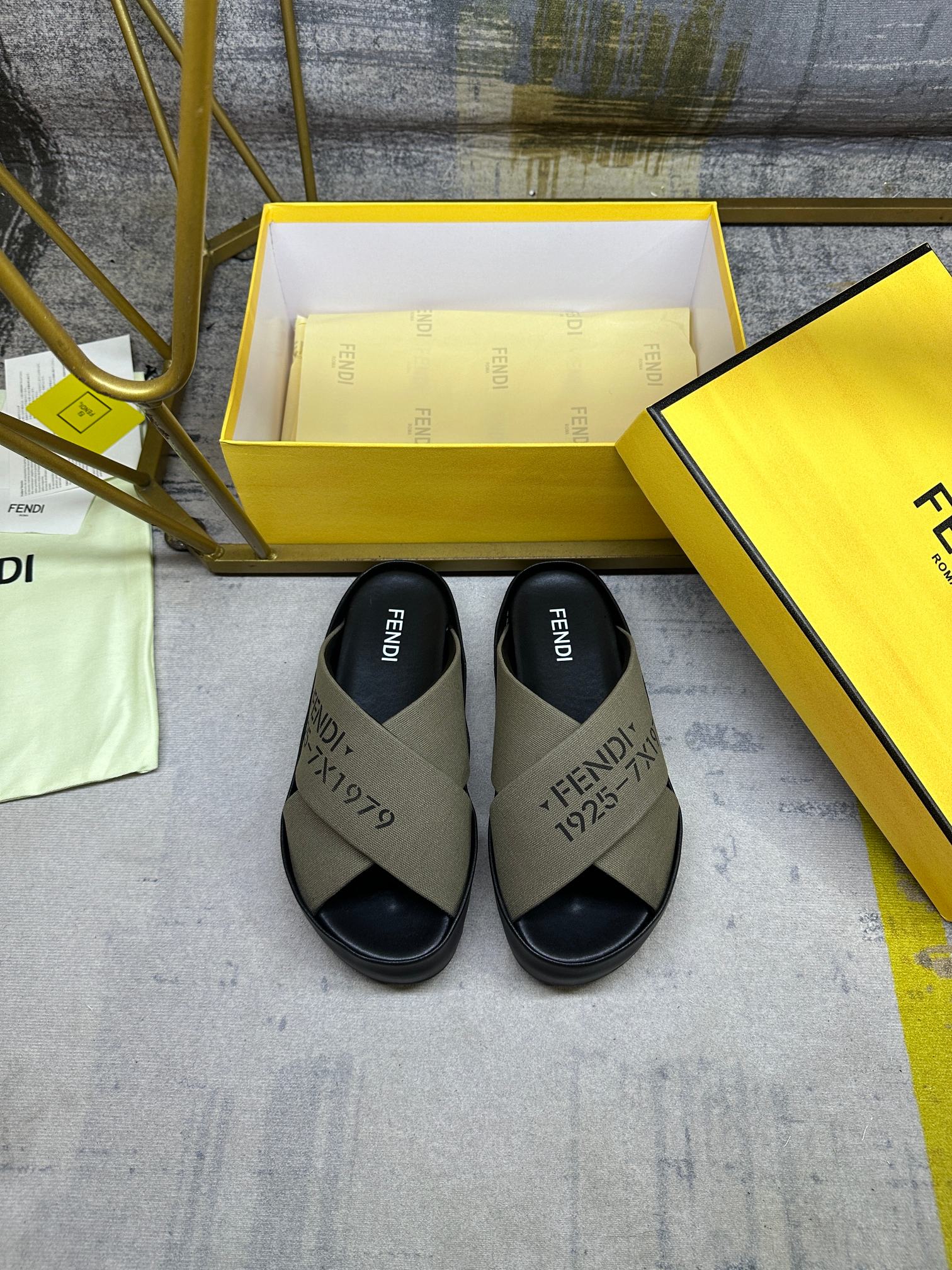 Cheap Fendi Slippers For Women in 234460, $75 USD- [IB234460] - Replica Fendi Slippers For Women