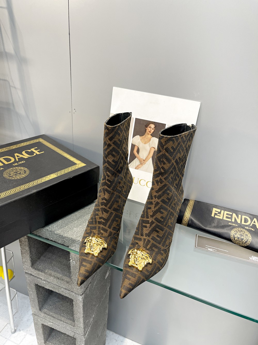 Cheap Fendi Boots For Women in 234474, $120 USD- [IB234474] - Replica Fendi Boots For Women
