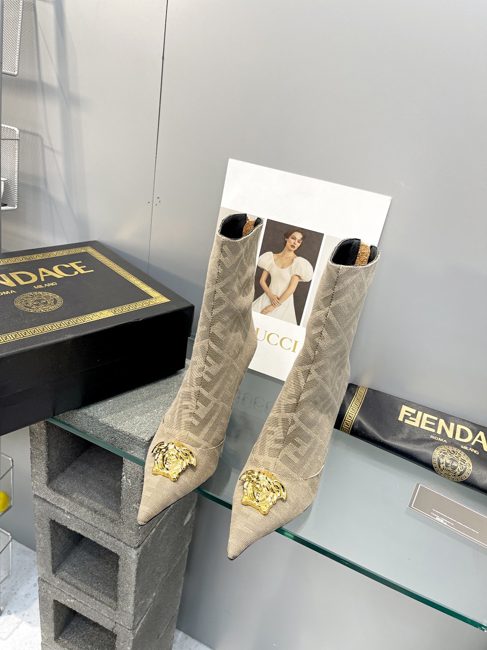 Cheap Fendi Boots For Women in 234477, $120 USD- [IB234477] - Replica Fendi Boots For Women