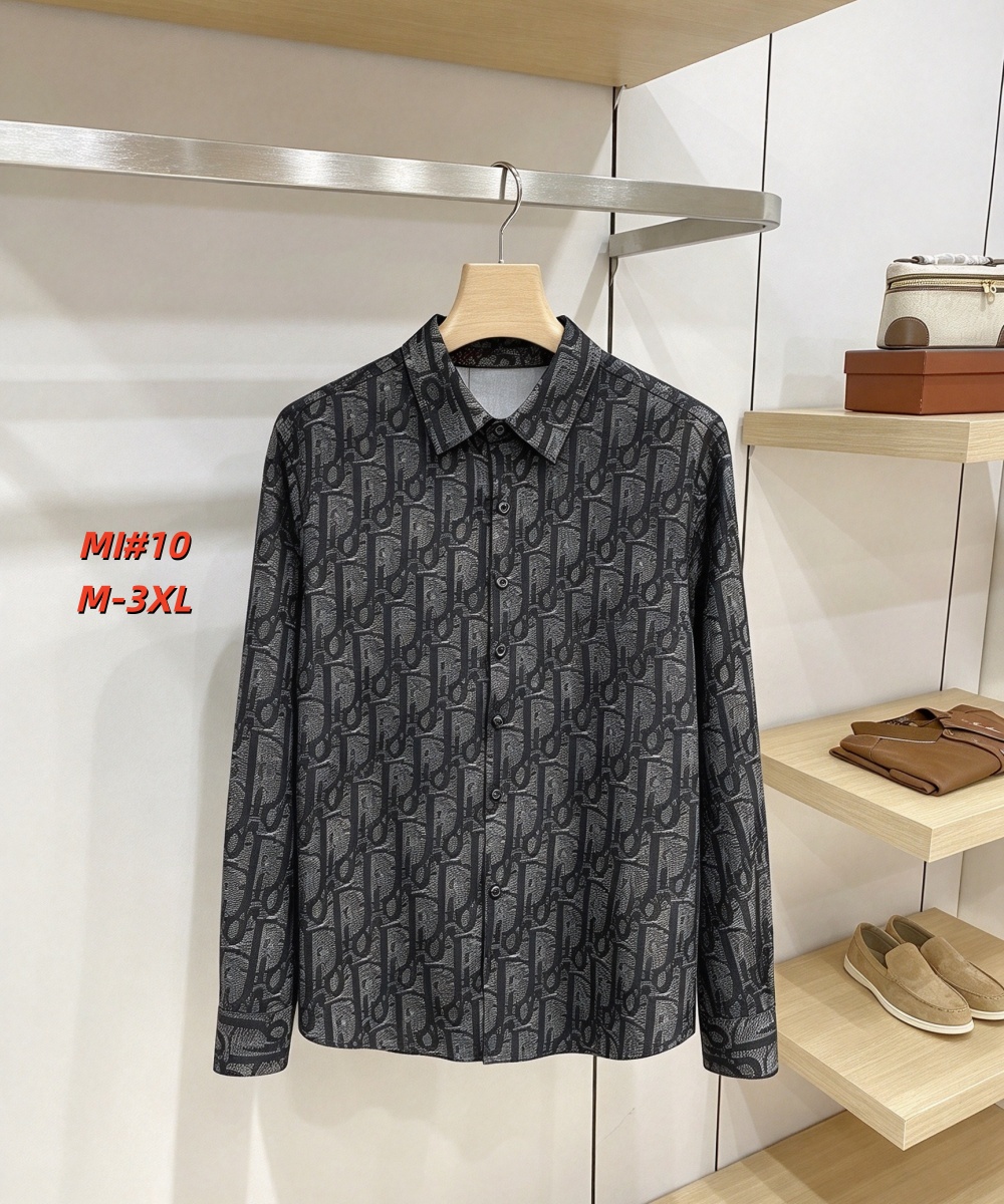 Cheap Dior Long Sleeve Polo Shirts for Men in 235027, $40 USD- [IB235027] - Replica Dior Long Sleeve Polo Shirts for Men