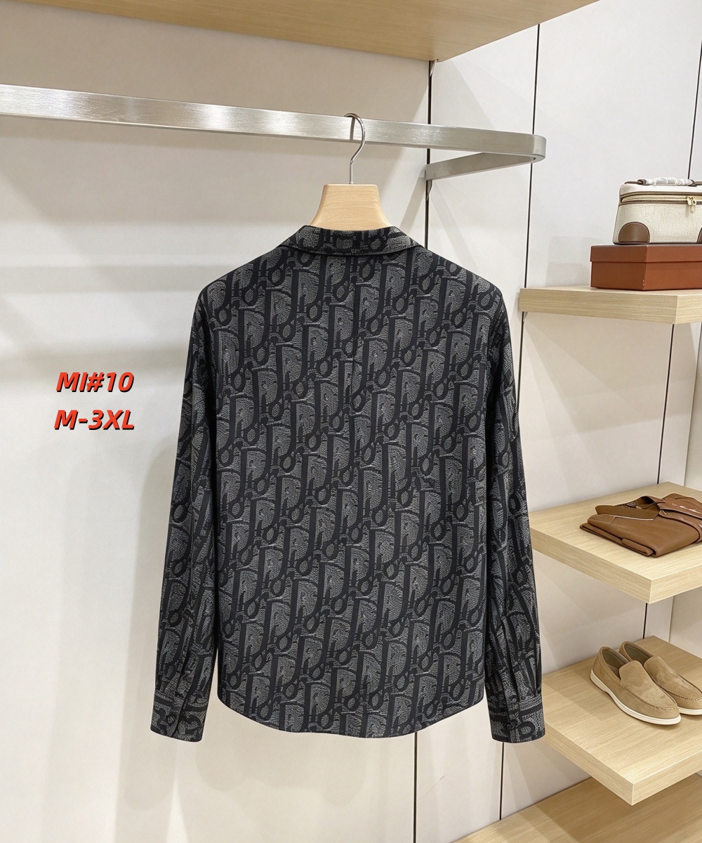 Cheap Dior Long Sleeve Polo Shirts for Men in 235027, $40 USD- [IB235027] - Replica Dior Long Sleeve Polo Shirts for Men