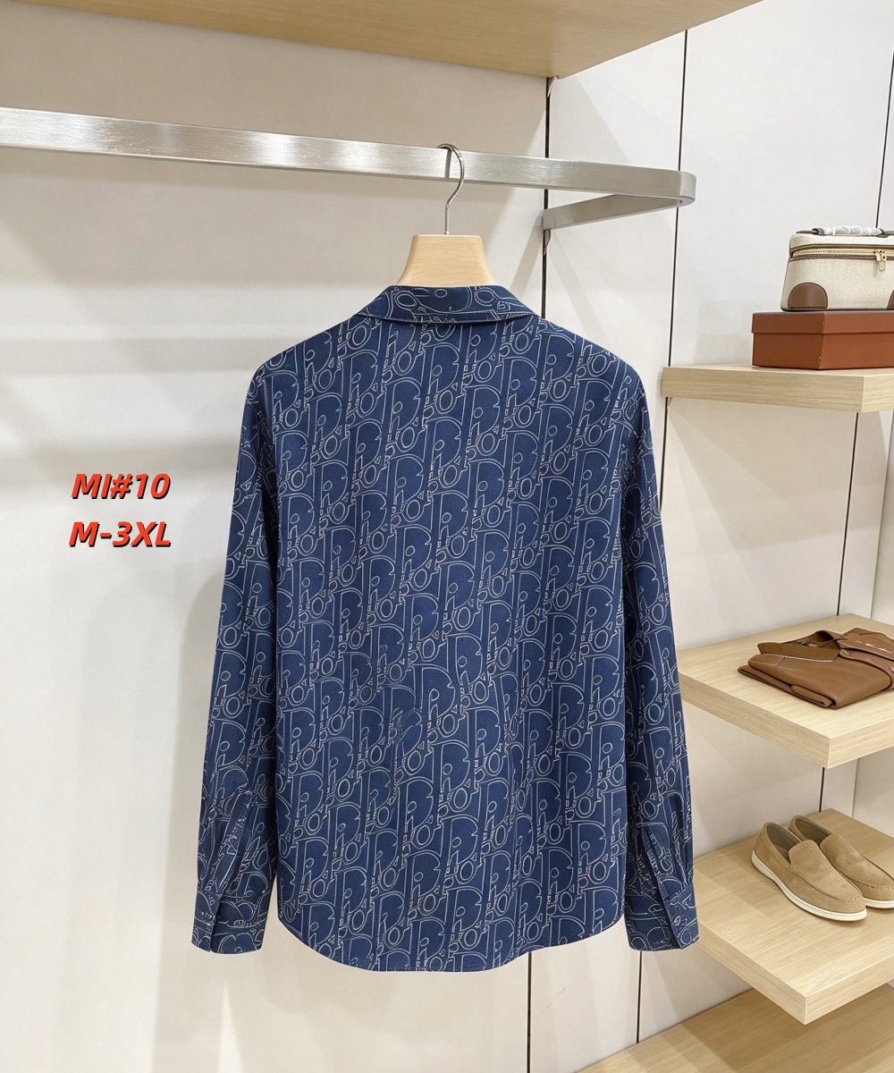 Cheap Dior Long Sleeve Polo Shirts for Men in 235028, $40 USD- [IB235028] - Replica Dior Long Sleeve Polo Shirts for Men