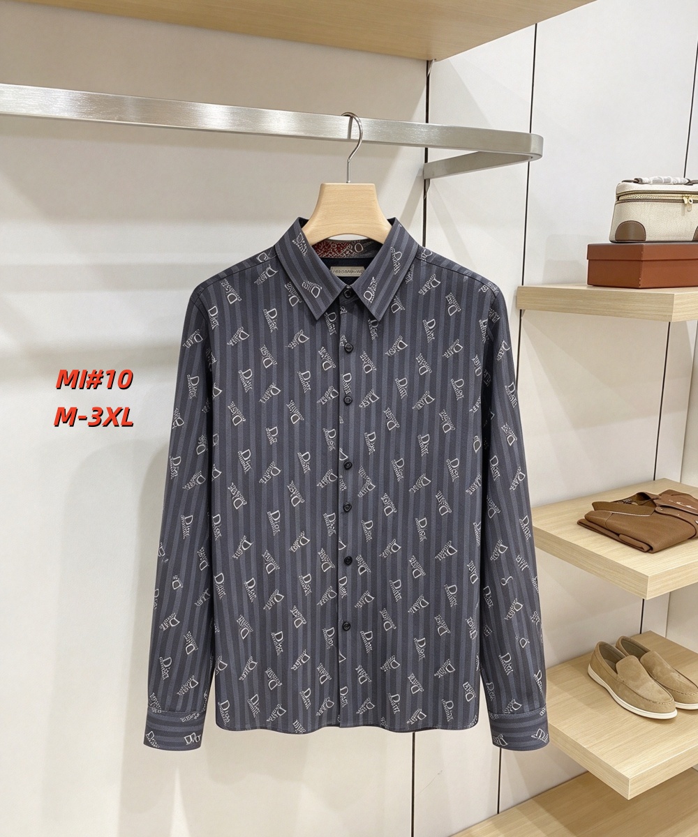 Cheap Dior Long Sleeve Polo Shirts for Men in 235038, $40 USD- [IB235038] - Replica Dior Long Sleeve Polo Shirts for Men
