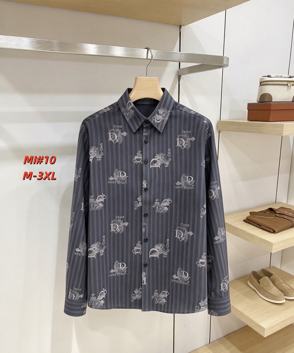 Cheap Dior Long Sleeve Polo Shirts for Men in 235042, $40 USD- [IB235042] - Replica Dior Long Sleeve Polo Shirts for Men