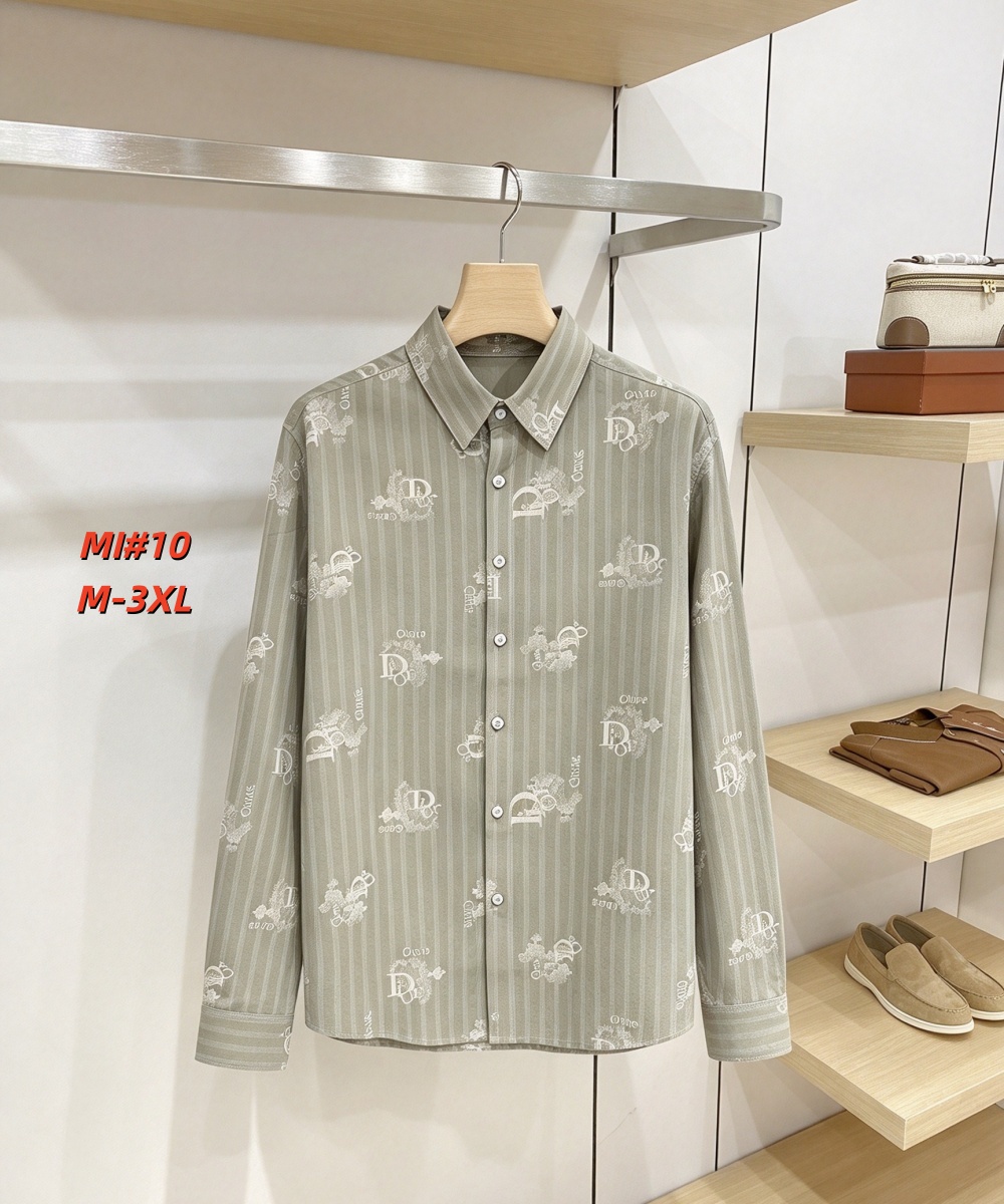 Cheap Dior Long Sleeve Polo Shirts for Men in 235043, $40 USD- [IB235043] - Replica Dior Long Sleeve Polo Shirts for Men