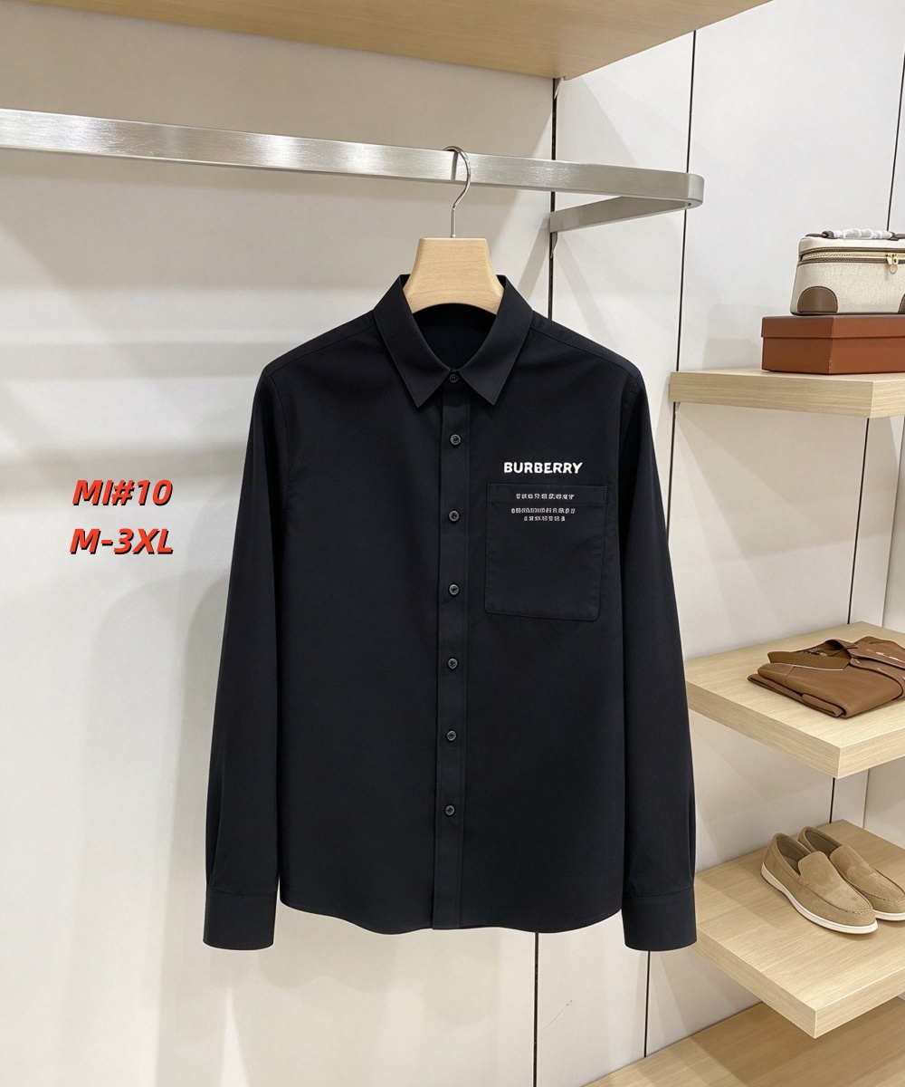 Cheap Burberry Long-Sleeved Polo Shirts for Men in 235047, $40 USD- [IB235047] - Replica Burberry Long-Sleeved Polo Shirts for Men