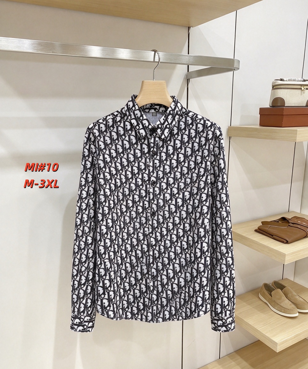 Cheap Dior Long Sleeve Polo Shirts for Men in 235052, $40 USD- [IB235052] - Replica Dior Long Sleeve Polo Shirts for Men