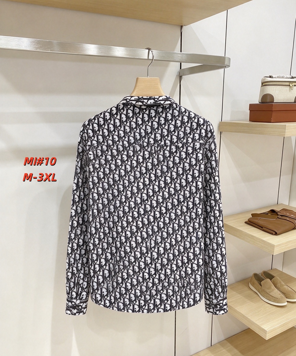Cheap Dior Long Sleeve Polo Shirts for Men in 235052, $40 USD- [IB235052] - Replica Dior Long Sleeve Polo Shirts for Men