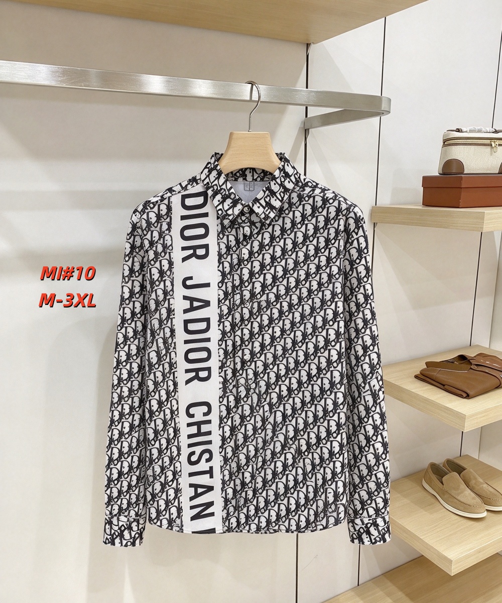 Cheap Dior Long Sleeve Polo Shirts for Men in 235053, $40 USD- [IB235053] - Replica Dior Long Sleeve Polo Shirts for Men