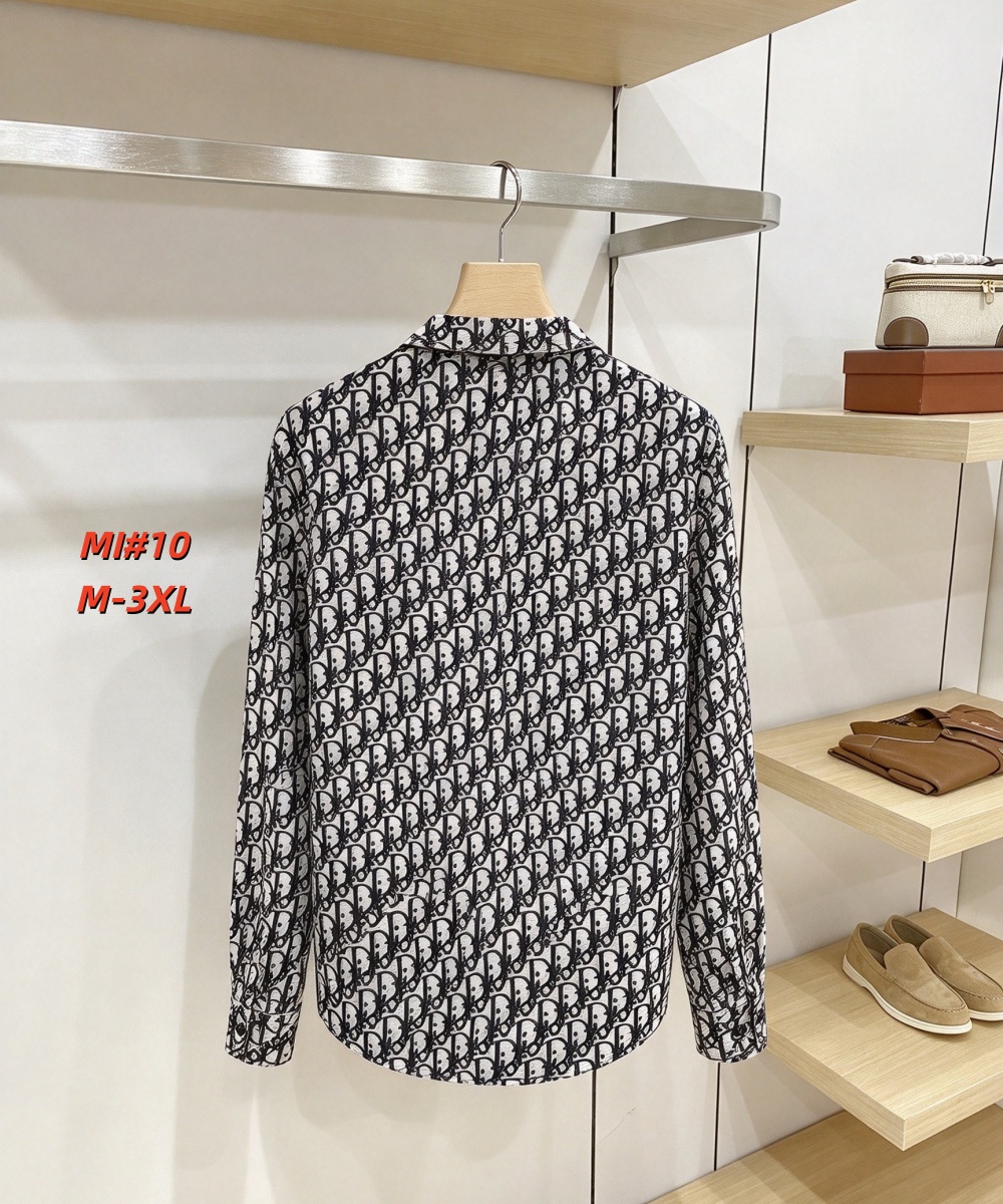 Cheap Dior Long Sleeve Polo Shirts for Men in 235053, $40 USD- [IB235053] - Replica Dior Long Sleeve Polo Shirts for Men