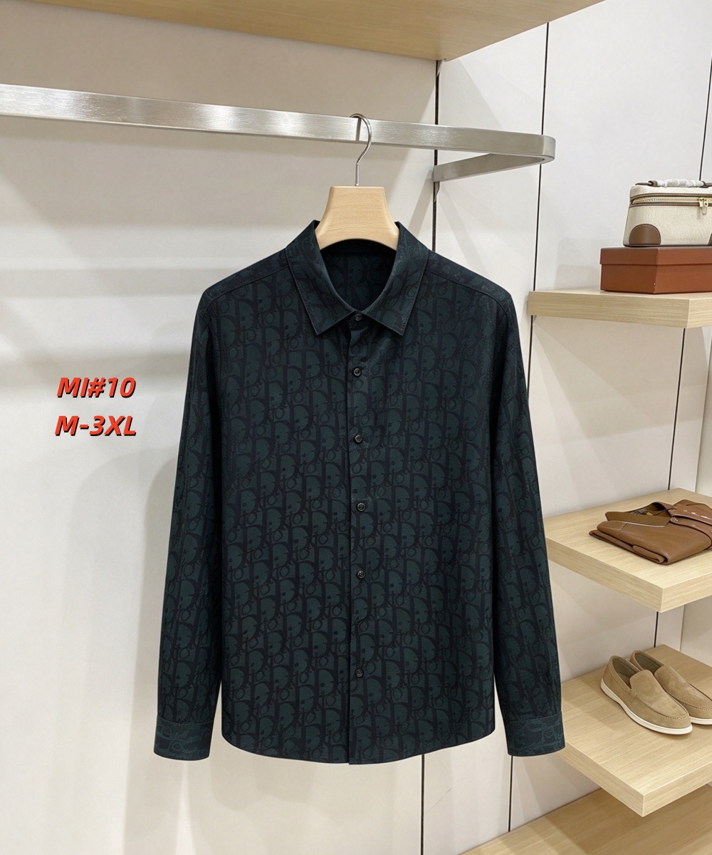 Cheap Dior Long Sleeve Polo Shirts for Men in 235057, $40 USD- [IB235057] - Replica Dior Long Sleeve Polo Shirts for Men