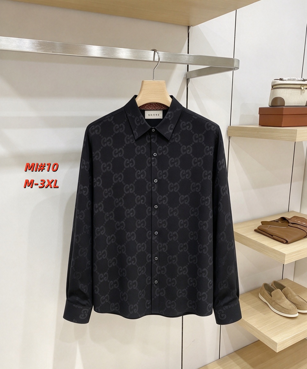 Cheap Gucci Long-Sleeved Shirts for Men in 235059, $40 USD- [IB235059] - Replica Gucci Long-Sleeved Shirts for Men