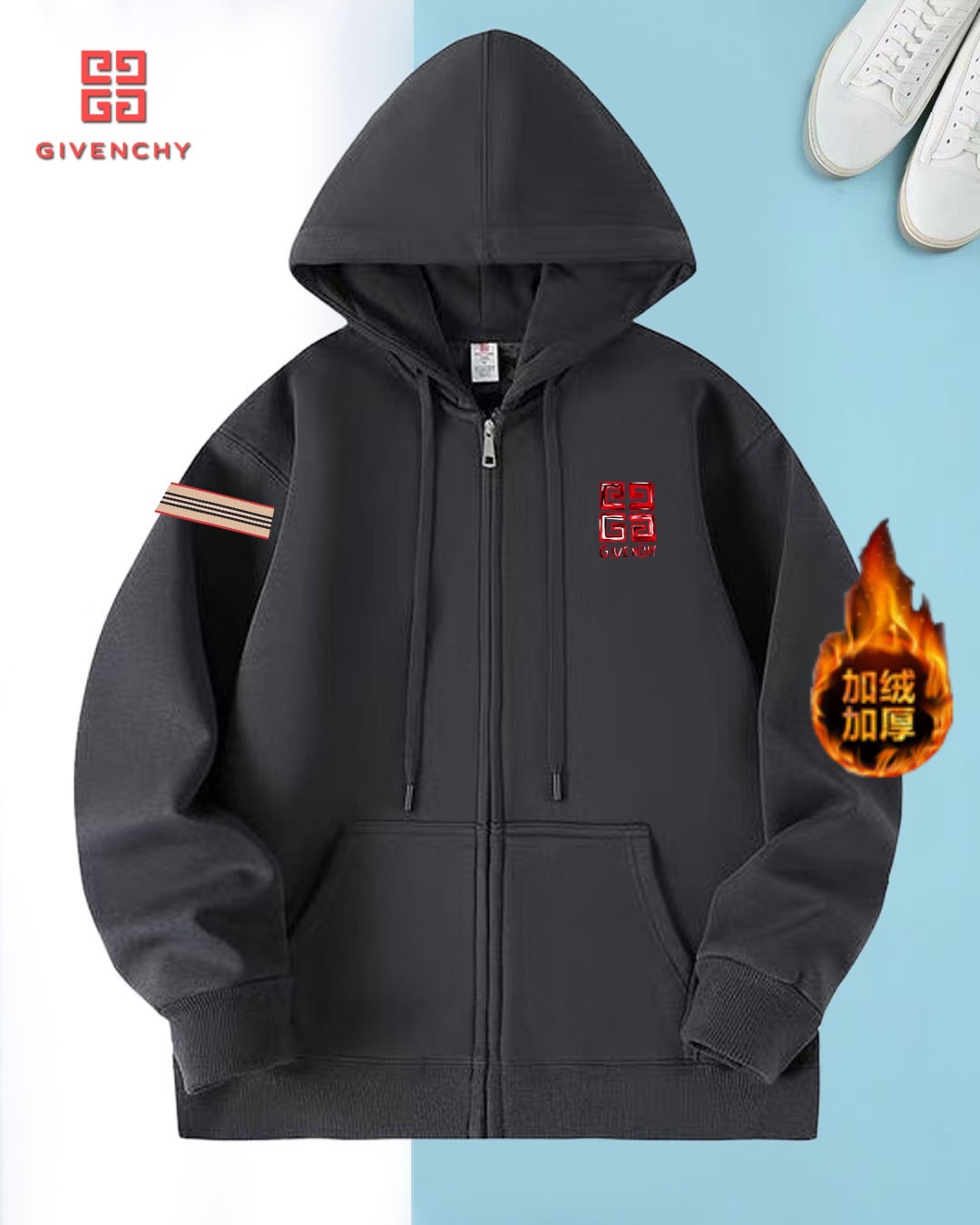 Cheap Givenchy Hoodies for Men in 235437, $45 USD- [IB235437] - Replica Givenchy Hoodies for Men