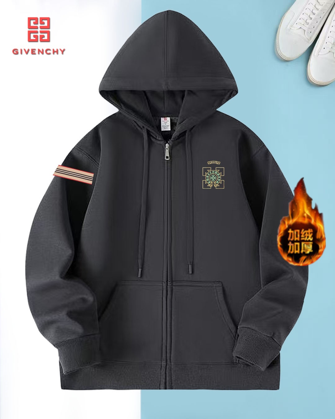 Cheap Givenchy Hoodies for Men in 235443, $45 USD- [IB235443] - Replica Givenchy Hoodies for Men