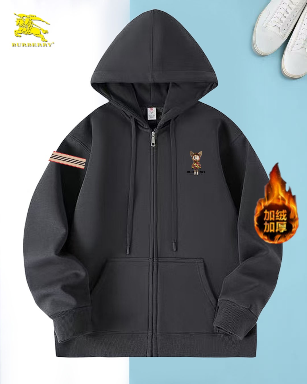 Cheap Burberry Hoodies for Men in 235445, $45 USD- [IB235445] - Replica Burberry Hoodies for Men