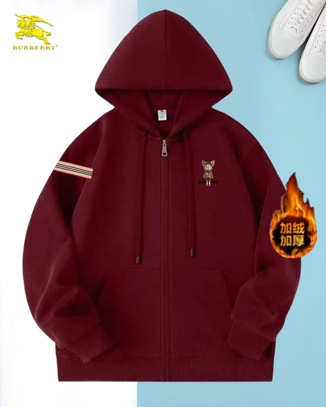 Cheap Burberry Hoodies for Men in 235447, $45 USD- [IB235447] - Replica Burberry Hoodies for Men