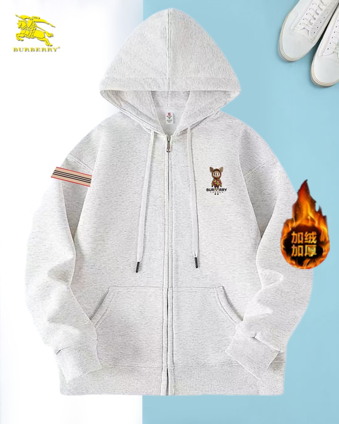 Cheap Burberry Hoodies for Men in 235448, $45 USD- [IB235448] - Replica Burberry Hoodies for Men