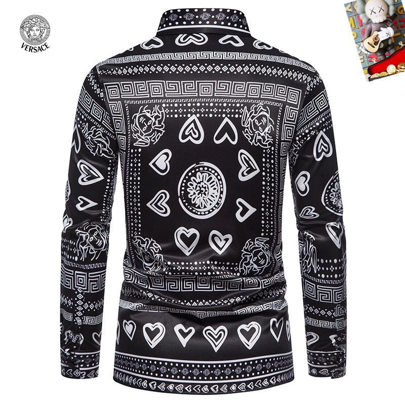 Cheap Versace Long-Sleeved Polo Shirts for Men in 235483, $45 USD- [IB235483] - Replica Versace Long-Sleeved Polo Shirts for Men