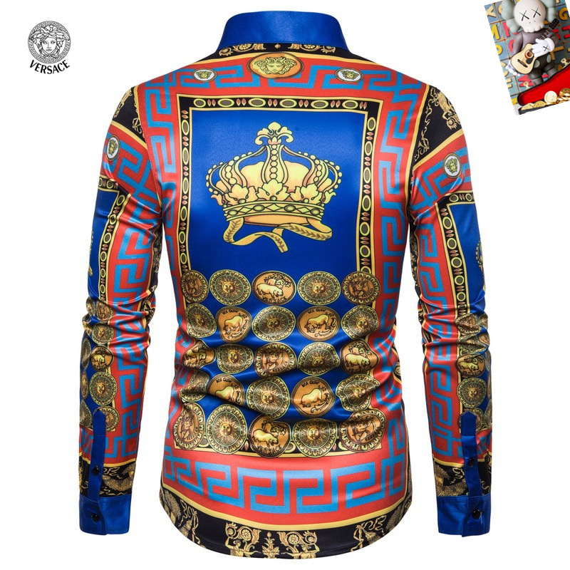 Cheap Versace Long-Sleeved Polo Shirts for Men in 235486, $45 USD- [IB235486] - Replica Versace Long-Sleeved Polo Shirts for Men
