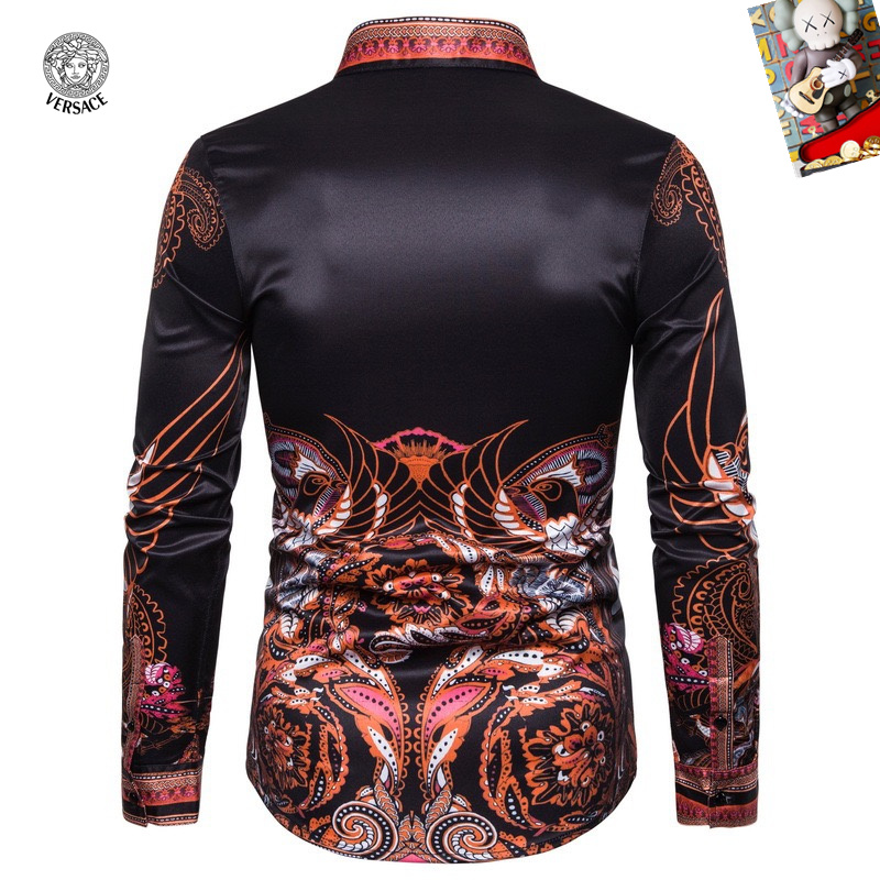 Cheap Versace Long-Sleeved Polo Shirts for Men in 235488, $45 USD- [IB235488] - Replica Versace Long-Sleeved Polo Shirts for Men