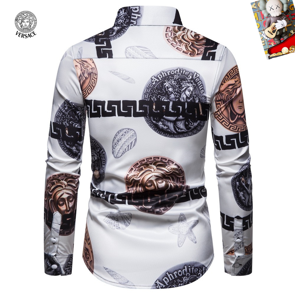 Cheap Versace Long-Sleeved Polo Shirts for Men in 235493, $45 USD- [IB235493] - Replica Versace Long-Sleeved Polo Shirts for Men