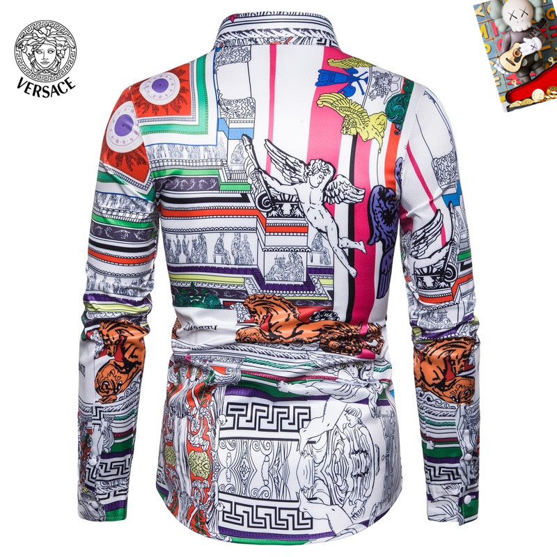 Cheap Versace Long-Sleeved Polo Shirts for Men in 235496, $45 USD- [IB235496] - Replica Versace Long-Sleeved Polo Shirts for Men