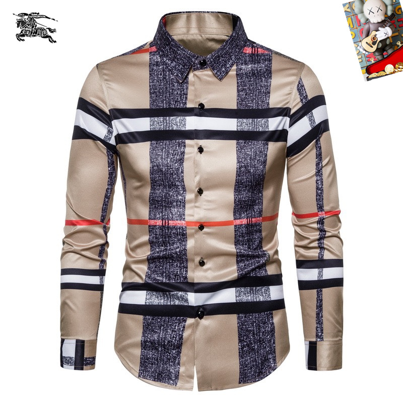 Cheap Burberry Long-Sleeved Polo Shirts for Men in 235508, $45 USD- [IB235508] - Replica Burberry Long-Sleeved Polo Shirts for Men