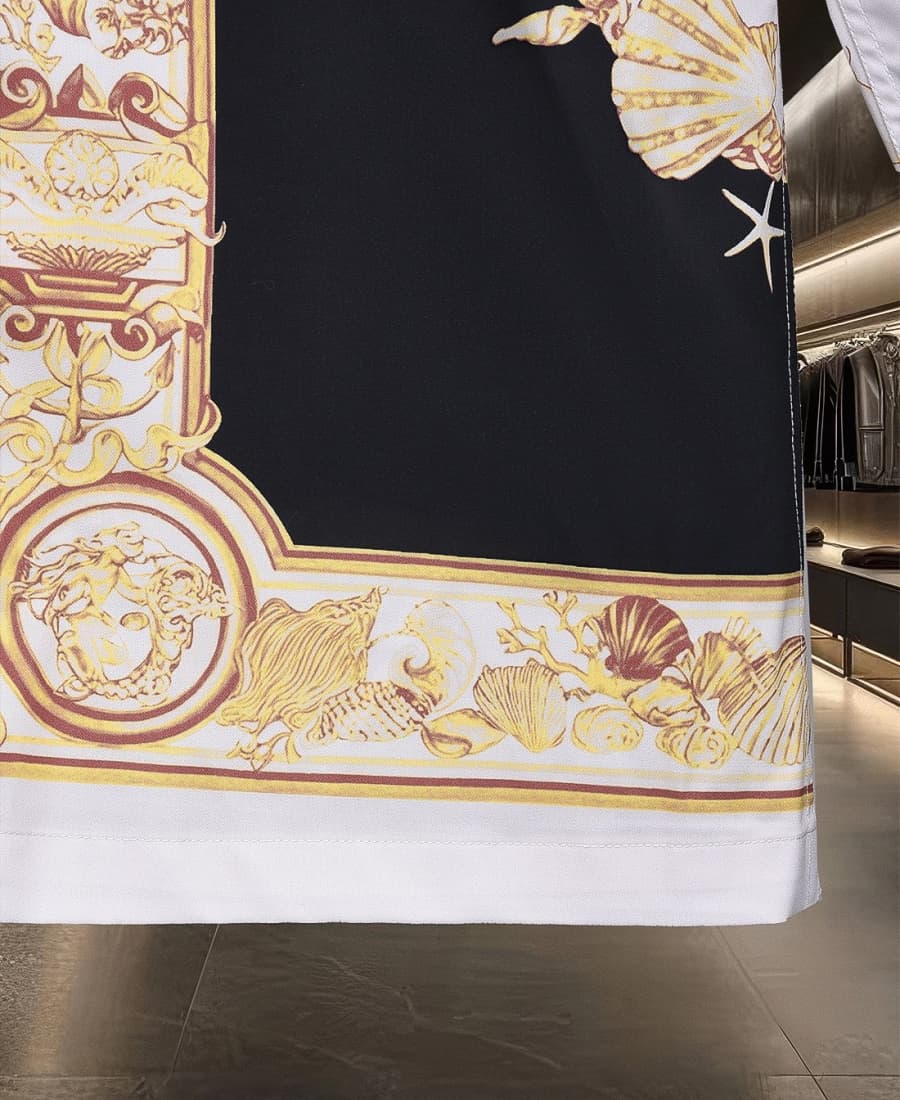 Cheap Versace Long-Sleeved Polo Shirts for Men in 235574, $50 USD- [IB235574] - Replica Versace Long-Sleeved Polo Shirts for Men