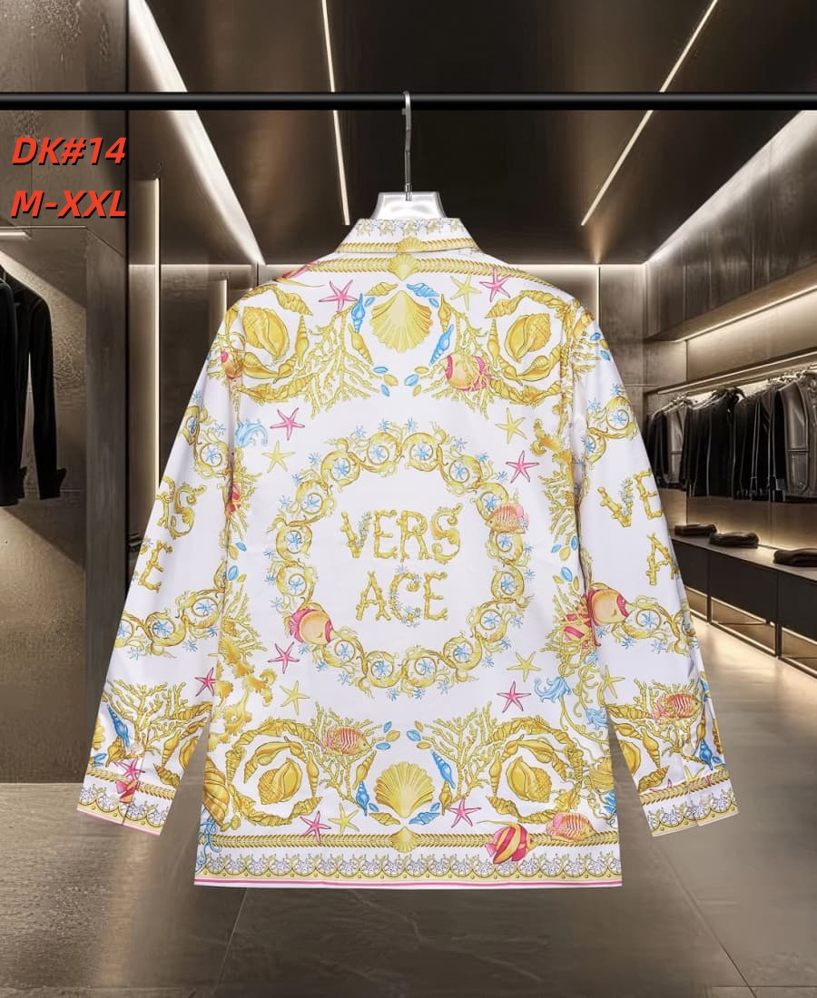 Cheap Versace Long-Sleeved Polo Shirts for Men in 235575, $50 USD- [IB235575] - Replica Versace Long-Sleeved Polo Shirts for Men