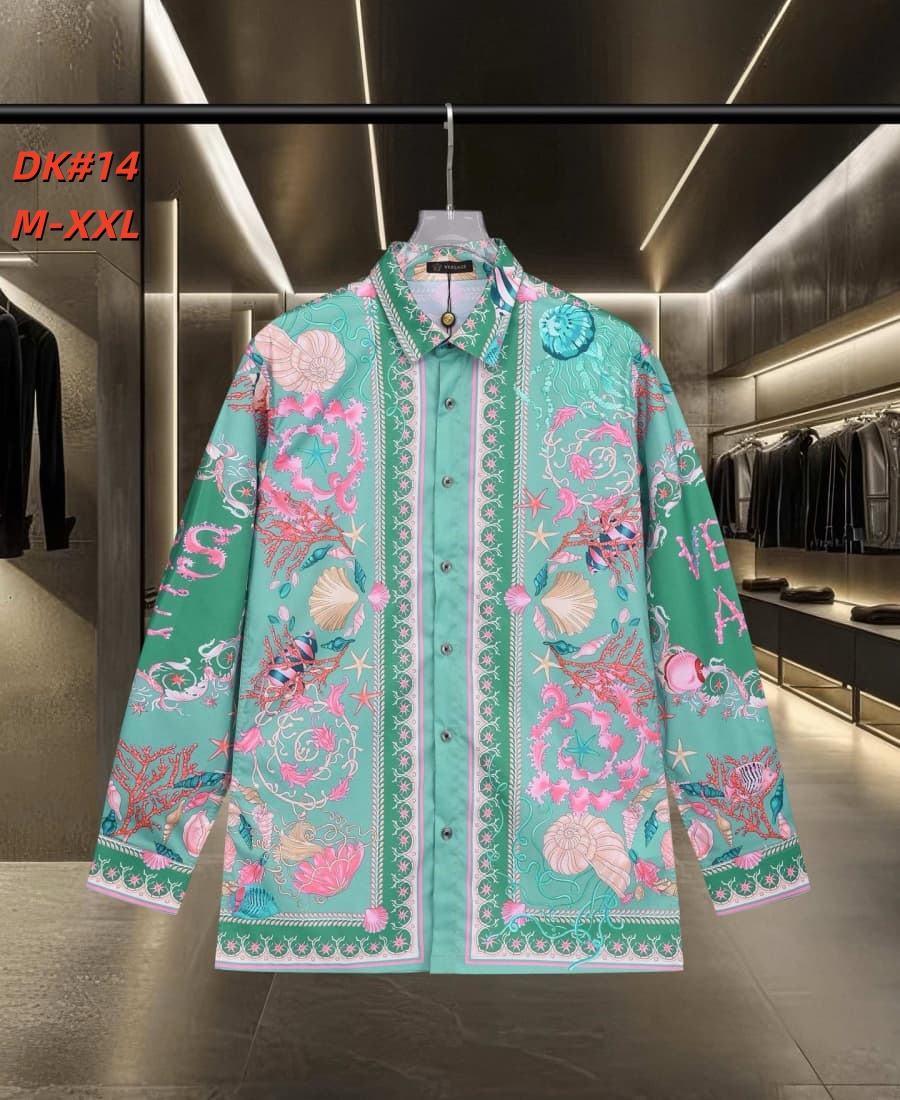 Cheap Versace Long-Sleeved Polo Shirts for Men in 235576, $50 USD- [IB235576] - Replica Versace Long-Sleeved Polo Shirts for Men