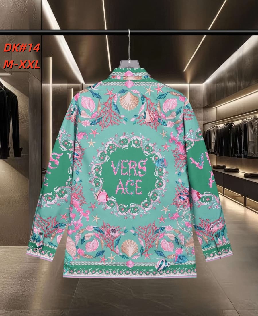 Cheap Versace Long-Sleeved Polo Shirts for Men in 235576, $50 USD- [IB235576] - Replica Versace Long-Sleeved Polo Shirts for Men