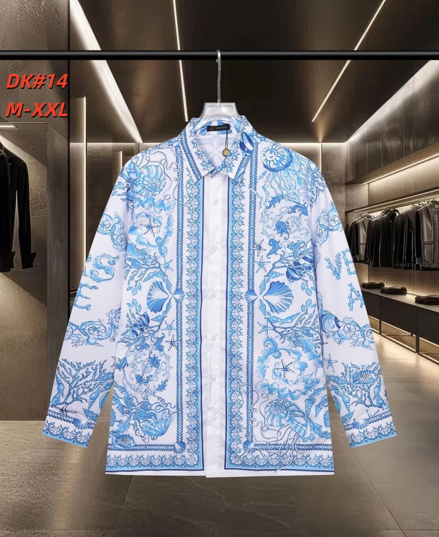 Cheap Versace Long-Sleeved Polo Shirts for Men in 235578, $50 USD- [IB235578] - Replica Versace Long-Sleeved Polo Shirts for Men