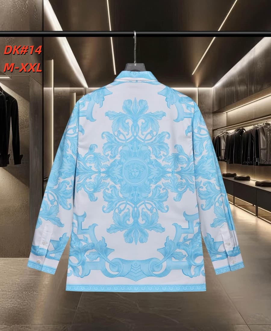 Cheap Versace Long-Sleeved Polo Shirts for Men in 235579, $50 USD- [IB235579] - Replica Versace Long-Sleeved Polo Shirts for Men