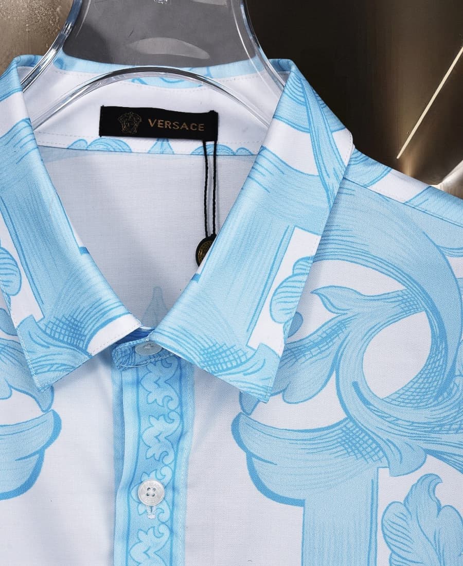 Cheap Versace Long-Sleeved Polo Shirts for Men in 235579, $50 USD- [IB235579] - Replica Versace Long-Sleeved Polo Shirts for Men