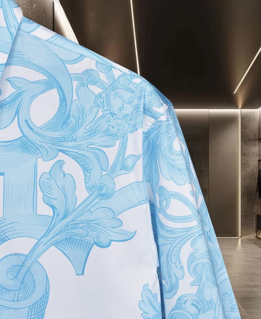 Cheap Versace Long-Sleeved Polo Shirts for Men in 235579, $50 USD- [IB235579] - Replica Versace Long-Sleeved Polo Shirts for Men
