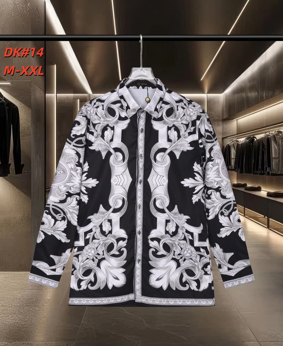 Cheap Versace Long-Sleeved Polo Shirts for Men in 235580, $50 USD- [IB235580] - Replica Versace Long-Sleeved Polo Shirts for Men