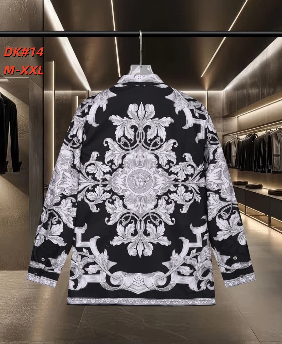 Cheap Versace Long-Sleeved Polo Shirts for Men in 235580, $50 USD- [IB235580] - Replica Versace Long-Sleeved Polo Shirts for Men