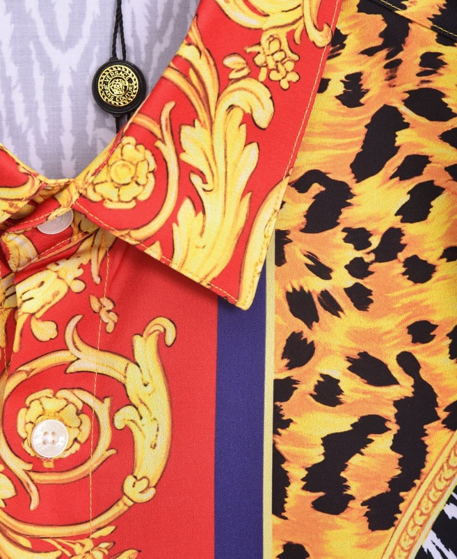 Cheap Versace Long-Sleeved Polo Shirts for Men in 235581, $50 USD- [IB235581] - Replica Versace Long-Sleeved Polo Shirts for Men