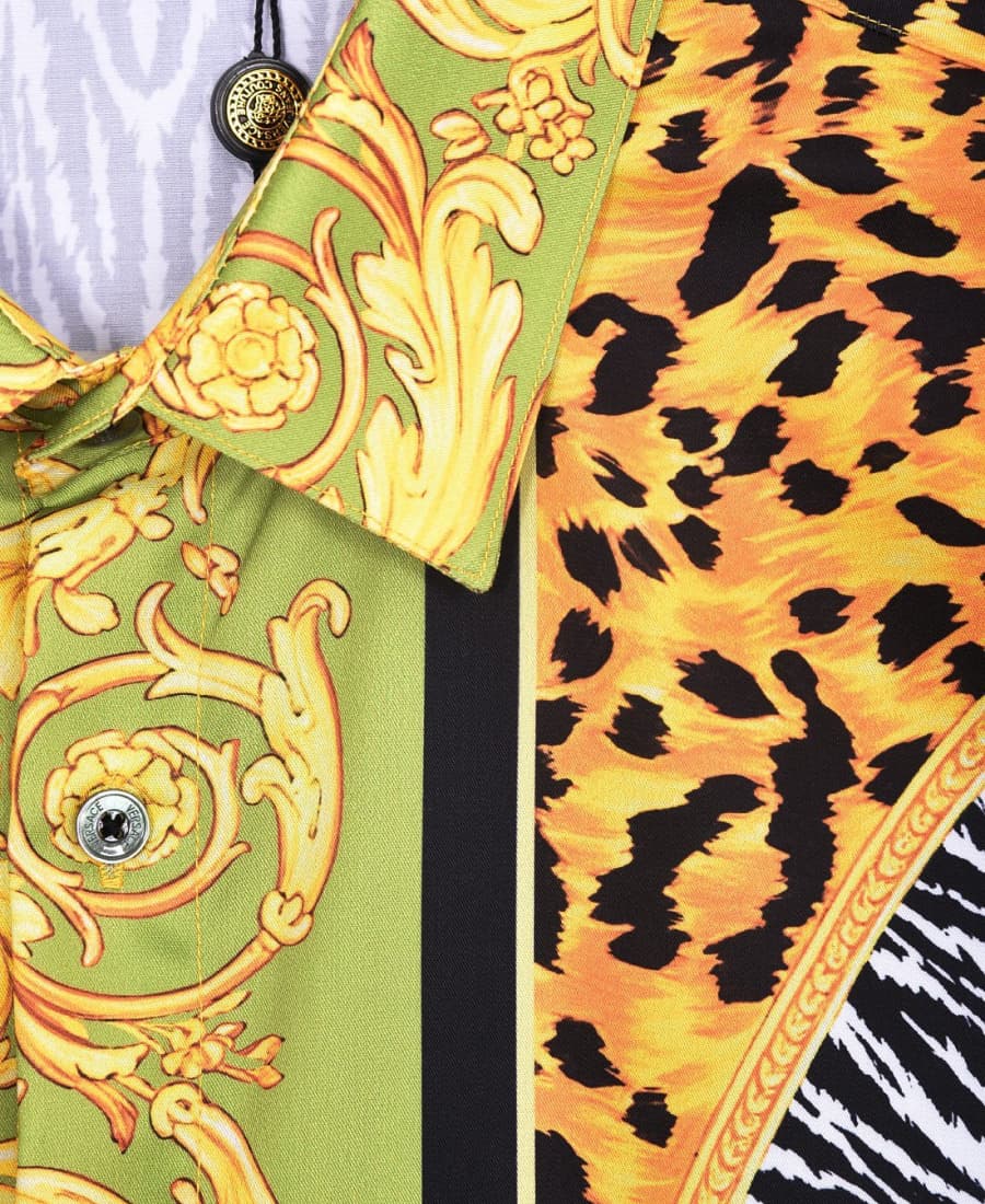 Cheap Versace Long-Sleeved Polo Shirts for Men in 235582, $50 USD- [IB235582] - Replica Versace Long-Sleeved Polo Shirts for Men
