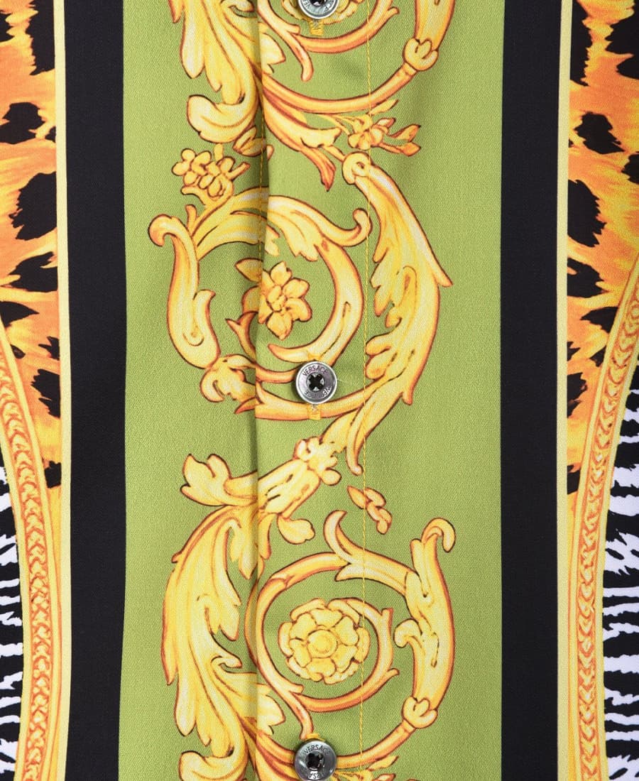 Cheap Versace Long-Sleeved Polo Shirts for Men in 235582, $50 USD- [IB235582] - Replica Versace Long-Sleeved Polo Shirts for Men